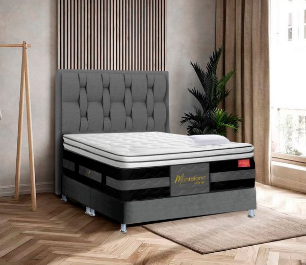 COMBO BI CONFORT + BASE CAMA + CABECERO PRAGA + LENCERÍA