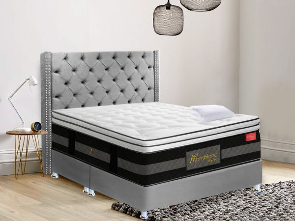 COMBO BI CONFORT + BASE CAMA + CABECERO DAYTONA + LENCERÍA