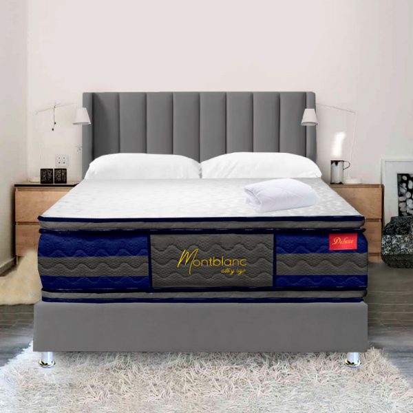 COMBO DELUXE + BASE CAMA + CABECERO VENECIA + LENCERÍA